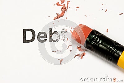 Erasing Debt Stock Photo