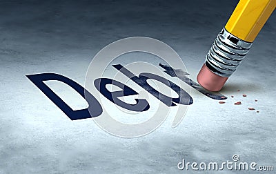 Erasing Debt Stock Photo