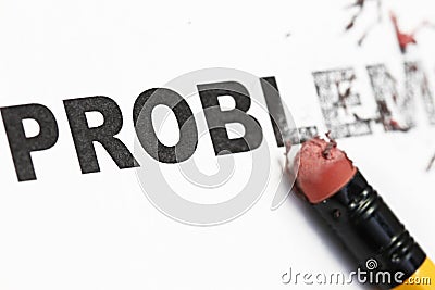 Erasing problem Stock Photo