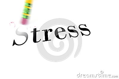 Erasing Stress with Pencil Eraser Stock Photo