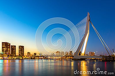 Erasmus bridge Rotterdam Editorial Stock Photo