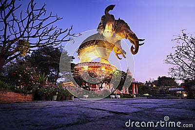 Erawan elephant museum in Thailand Editorial Stock Photo