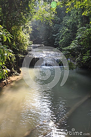 Erawan Falls Stock Photo