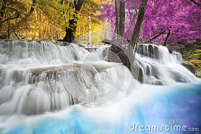 Erawan Waterfall Stock Photo