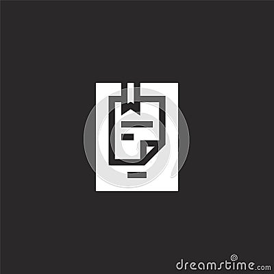 ereader icon. Filled ereader icon for website design and mobile, app development. ereader icon from filled contact and Vector Illustration