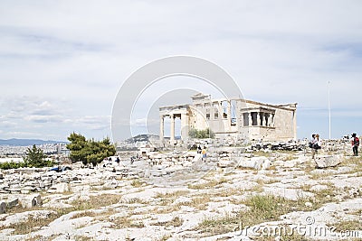 Erechtheion temple, Athens, Greece - May 2014 Editorial Stock Photo