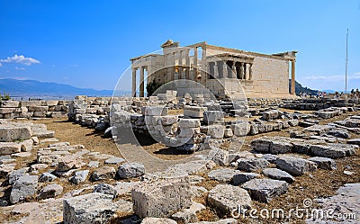 Erechtheum temple Stock Photo