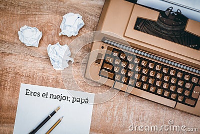 Eres el mejor papa written on paper Stock Photo