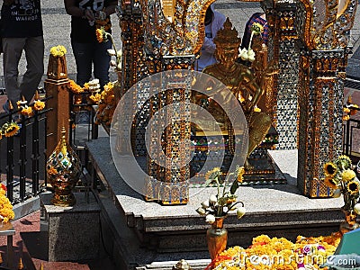 Erewan shrine with the four faced buddha Editorial Stock Photo