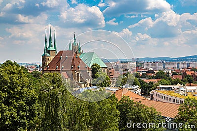 The Erfurt Cathedral Stock Photo