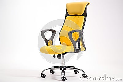 ergonomic office chair with adjustable armrest and back support for maximum comfort Stock Photo