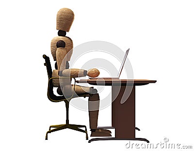 Ergonomic Sitting Stock Photo