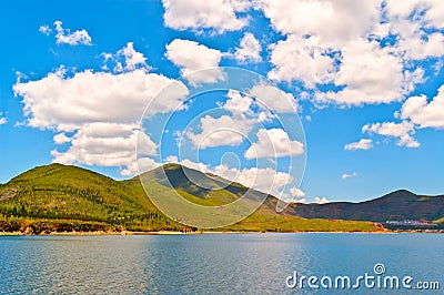 Erhai Lake scene. Stock Photo