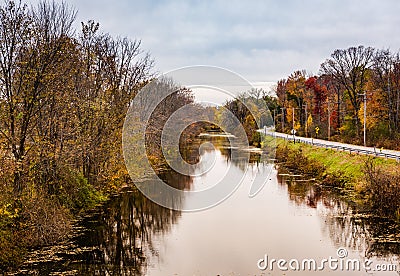 Erie Canal - Vischer Ferry, New York Stock Photo