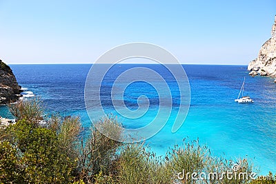 Erimitis beach Paxos island Greece Stock Photo