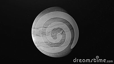 Eris dwarf planet of grey color with black lines moviing slowly in outer space, astronomy concept. Animation. Abstract Stock Photo