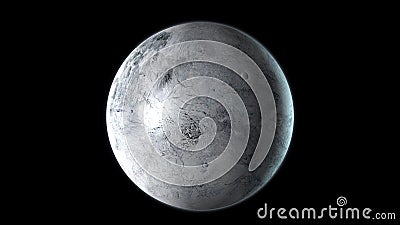 Eris dwarf planet in the outer space. 3D Rendering Stock Photo
