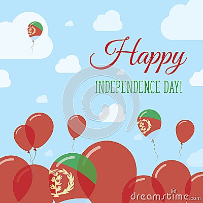 Eritrea Independence Day Flat Patriotic Design. Vector Illustration