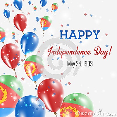 Eritrea Independence Day Greeting Card. Vector Illustration