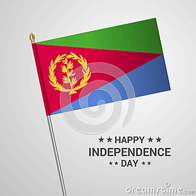 Eritrea Independence day typographic design with flag vector Vector Illustration