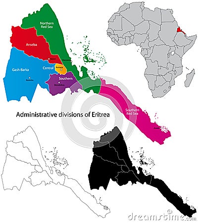 Eritrea map Stock Photo