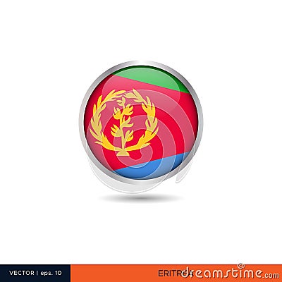Eritrea round flag vector design. Vector Illustration