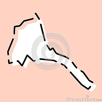 Eritrea simplified vector map Vector Illustration