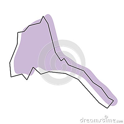 Eritrea simplified vector map Vector Illustration