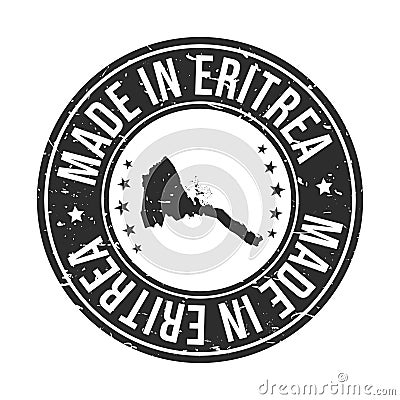Eritrea Symbol. Silhouette Icon Map. Design Grunge Vector. Product Export Seal. Vector Illustration