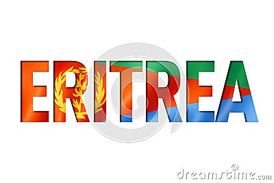 Eritrean flag text font Stock Photo