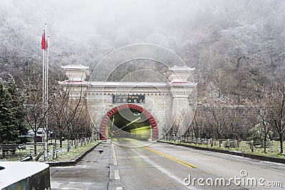 Erlang mountain tunnel Editorial Stock Photo