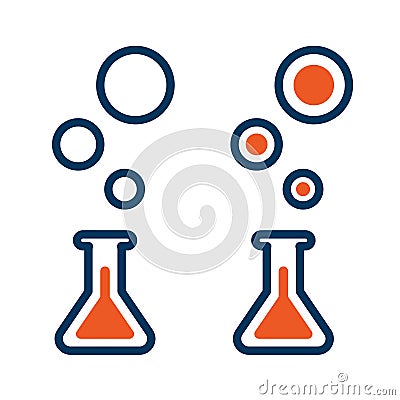 Erlenmeyer Flask Vector - Suitable for website, app, icon, lab sign, illustration and aducational science purpose Vector Illustration