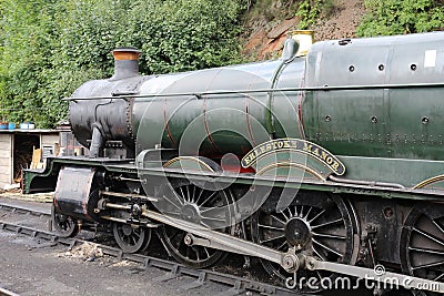 Erlestoke Manor preserved steam engine at Bewdley Editorial Stock Photo