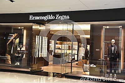 Ermenegildo Zegna store at The Galleria mall in Houston, Texas Editorial Stock Photo