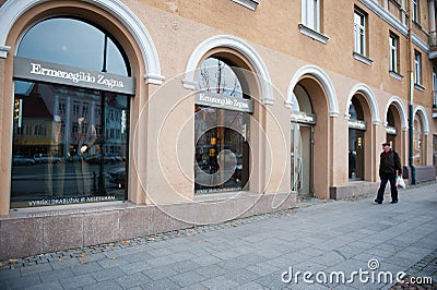 Ermenegildo Zegna store in Vilnius, Lithuania Editorial Stock Photo
