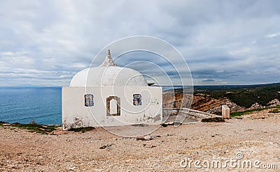 Ermida da Memoria or Memory Hermitage in the Nossa Senhora do Cabo or Pedra Mua Sanctuary. Stock Photo