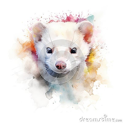 ermine Generative Ai Stock Photo