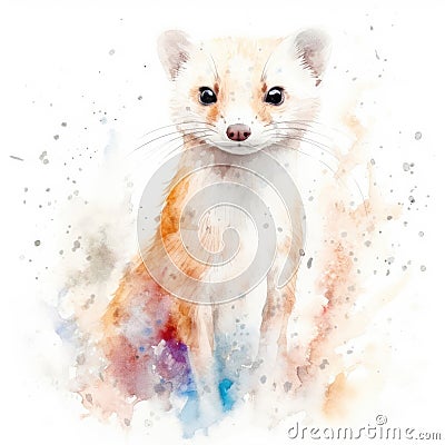 ermine Generative Ai Stock Photo