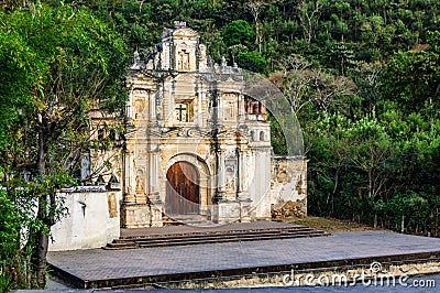 Ermita de la Santa Cruz ruins, Antigua, Guatemala Stock Photo