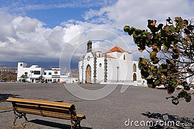 Ermita de Nuestra Senora de Las Mercedes, beautiful church in the very small and remote village of Poris de Abona Stock Photo