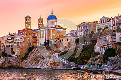 Ermoupoli, Syros Stock Photo