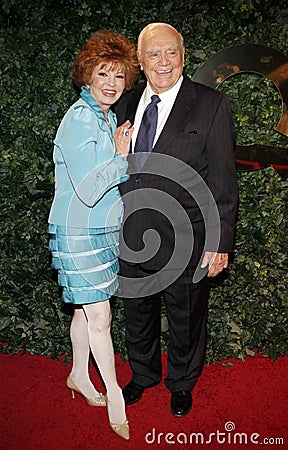 Ernest Borgnine and Tova Traesnaes Editorial Stock Photo