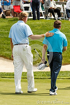 Ernie Els and Justin Leonard at the Memorial Tournament Editorial Stock Photo