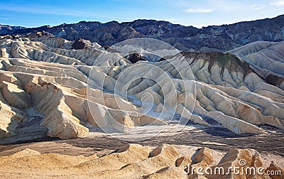 Eroded Geology of Death Valley Zabriskie Point Stock Photo