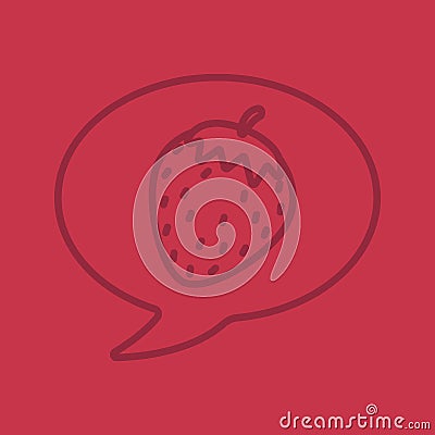 Erotic talk color linear icon Vector Illustration