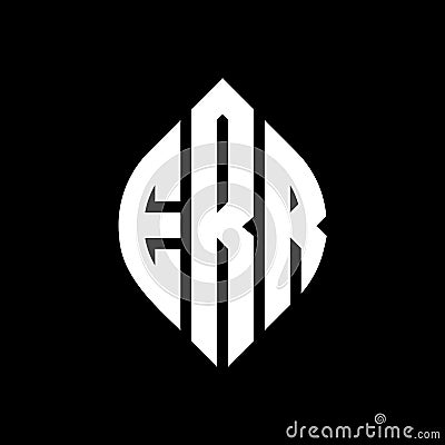 ERR circle letter logo design with circle and ellipse shape. ERR ellipse letters with typographic style. The three initials form a Vector Illustration