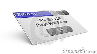 Error 404. Page not found. Cartoon Illustration