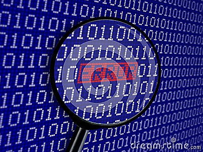 Error binary code Stock Photo