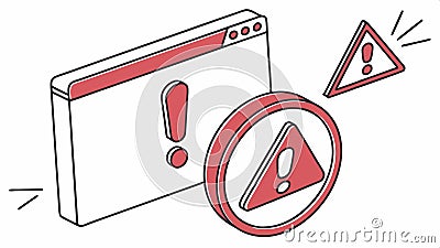 Error circle exclamation, critical error alert icon vector design Generative AI Vector Illustration