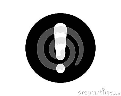 Error Circle Icon Round Circular Warning Button Alert Caution Issue Danger Exclamation Point Mark Hazard Risk Vector Sign Symbol Vector Illustration